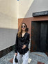 Premium Satin Cowl Neck Waist Tie Trumpet Sleeves Tops